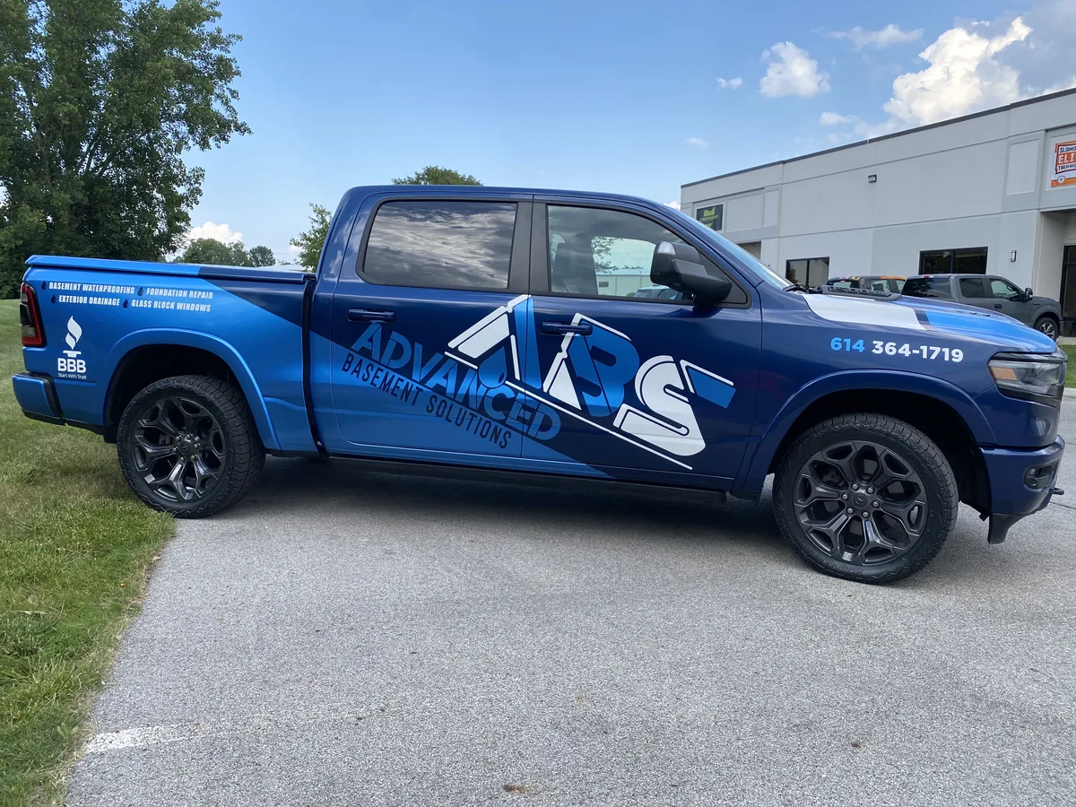 Ram 1500 pickup with branded graphics