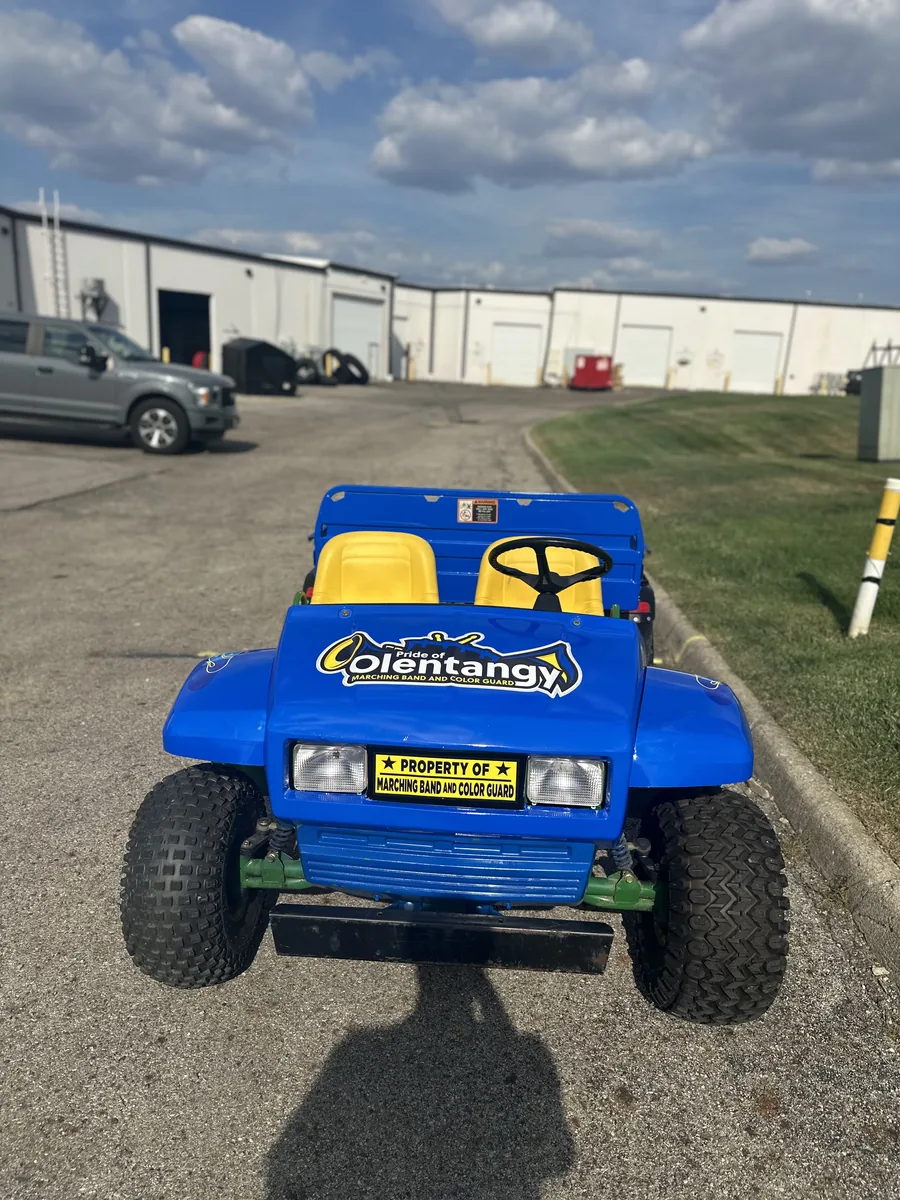 Kids ride-on car with team decals